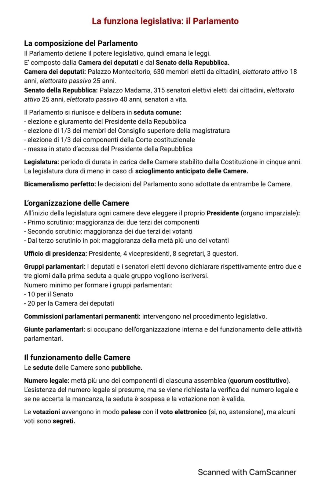il parlamento nella sua funzione legislativa 