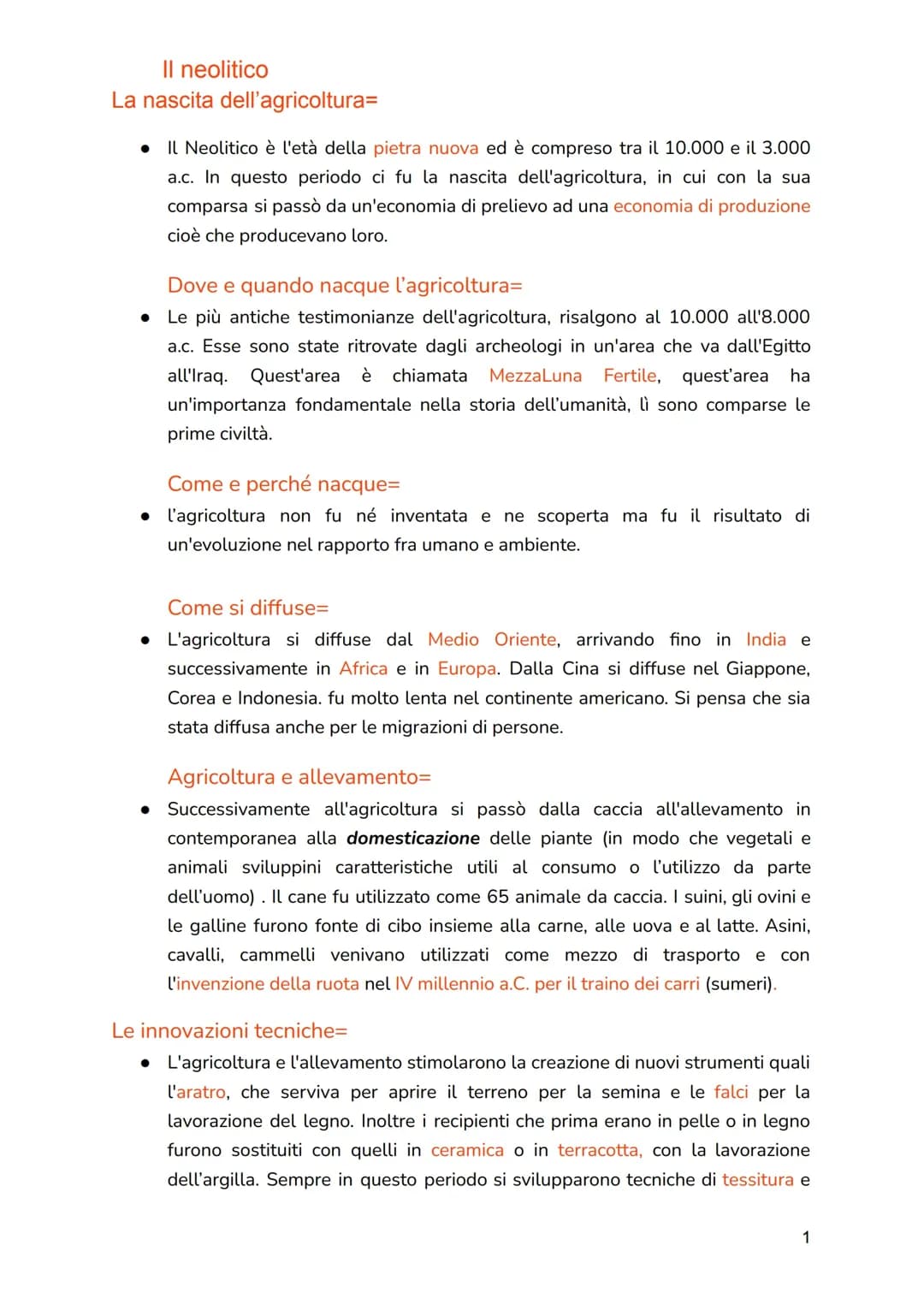 IL NEOLITICO