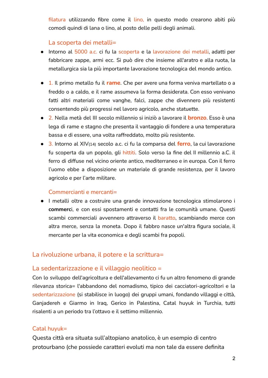 Il neolitico
La nascita dell'agricoltura=
• Il Neolitico è l'età della pietra nuova ed è compreso tra il 10.000 e il 3.000
a.c. In questo pe