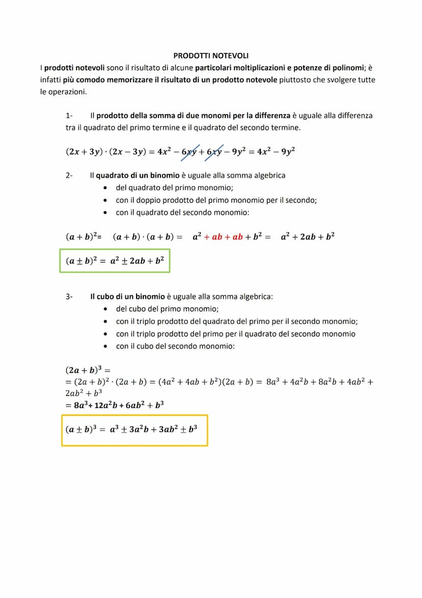 segno
Esempio.
Monomi simili
5ab + 3ab = 8ab
Esempio.
2ab²c 3ab = 6a²b³c
Esempio.
I MONOMI
coefficiente
ADDIZIONE ALGEBRICA DI MONOMI
La som
