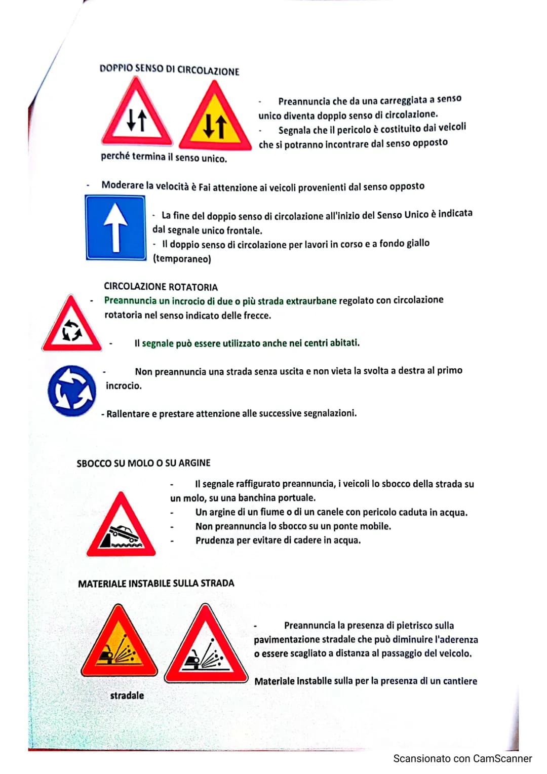 CAP.3
La SEGNALETICA STRADALE comprende:
SEGNALI VERTICALI (cartelll stradall)
SEGNALI ORIZZONTALI (strisce bianche, glalle o blu sull'asfal