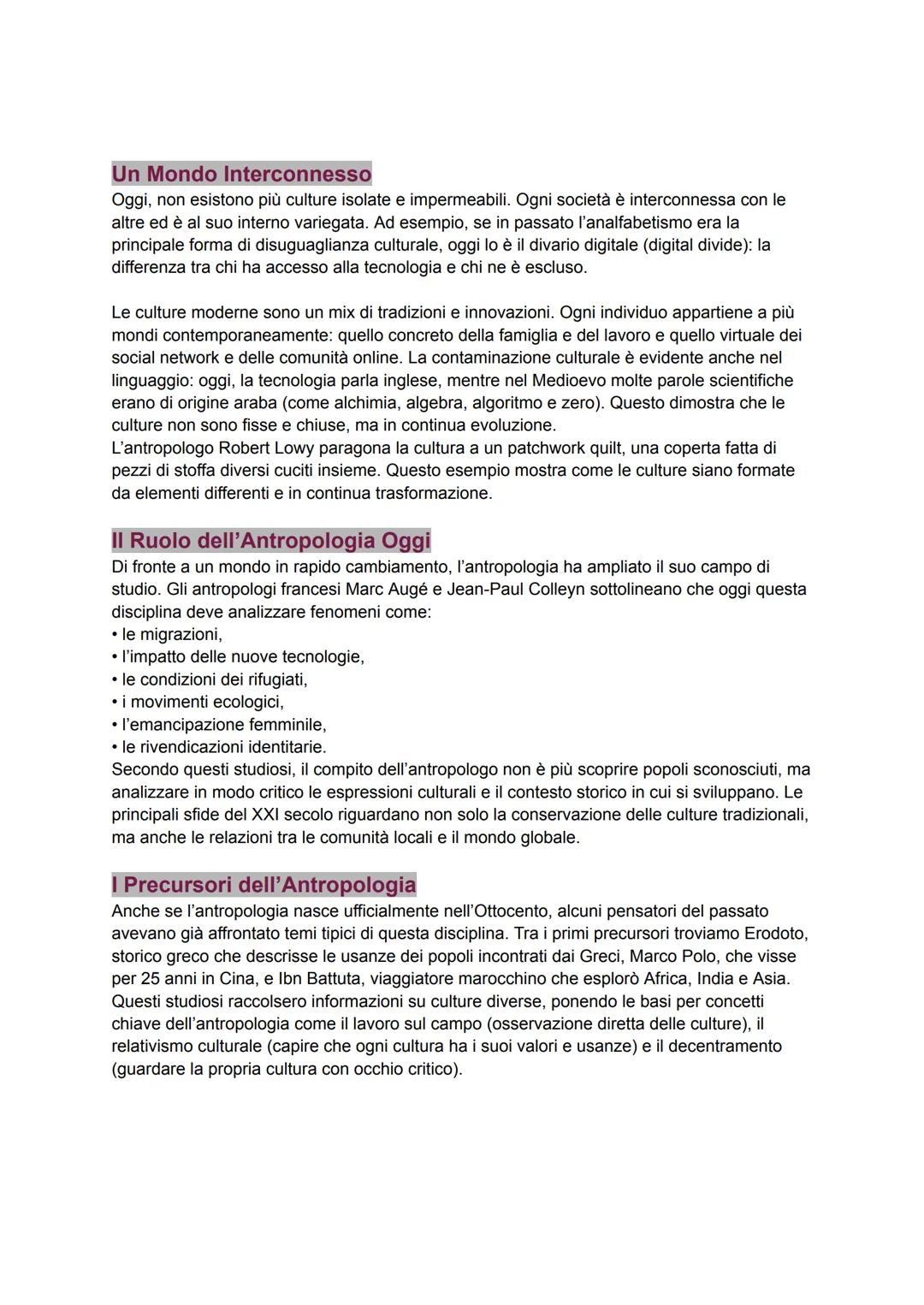 # Antropologia

## Una scienza giovane
L'antropologia è una scienza umana relativamente recente, nata nel XIX secolo. Il primo
istituto di s