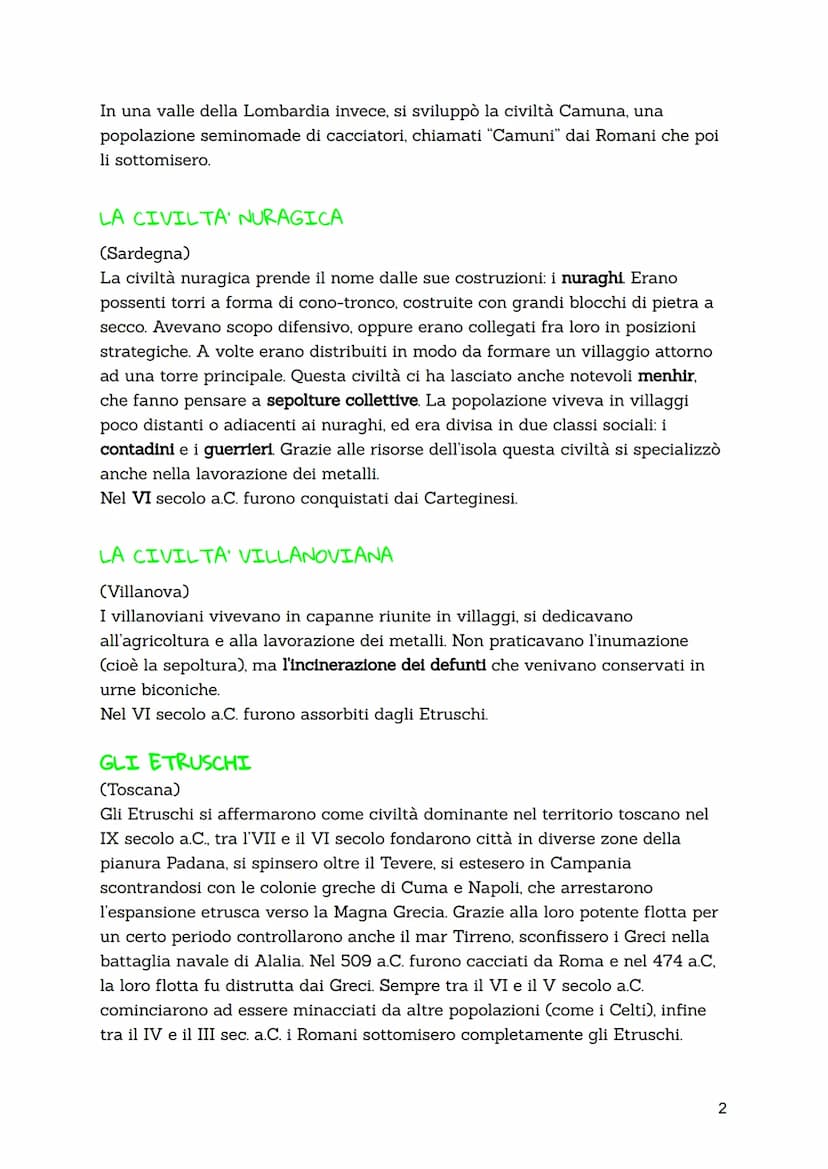 L'Italia antica-
Le prime presenze umane nell'Italia antica risalgono al 50000a.C. (età
dell'uomo di Neanderthal), le prime tracce vengono r