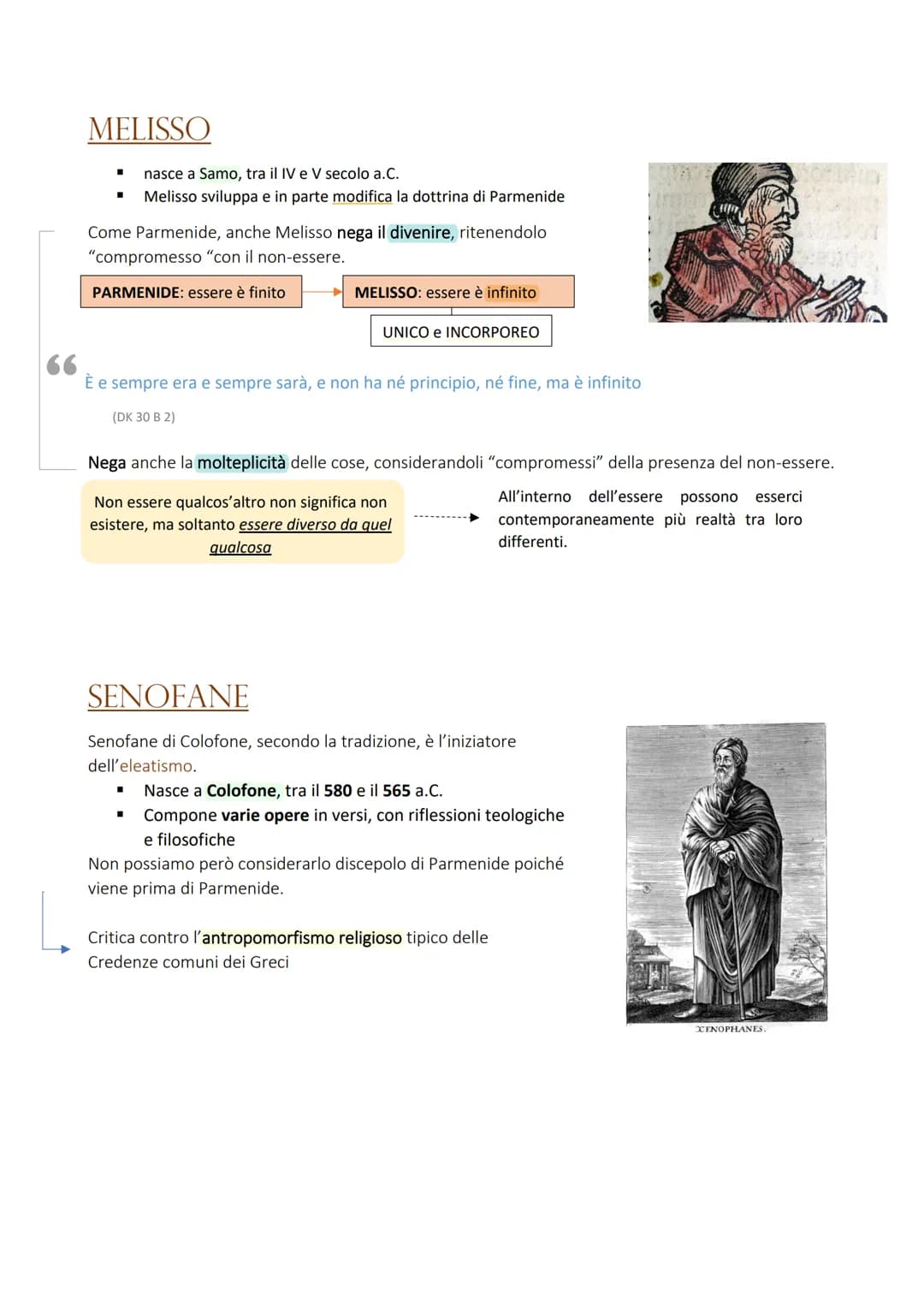 
<p>L'eleatismo, che si sviluppa nelle colonie greche dell'Italia meridionale e che prende il nome dalla città di Elea, rappresenta un impor