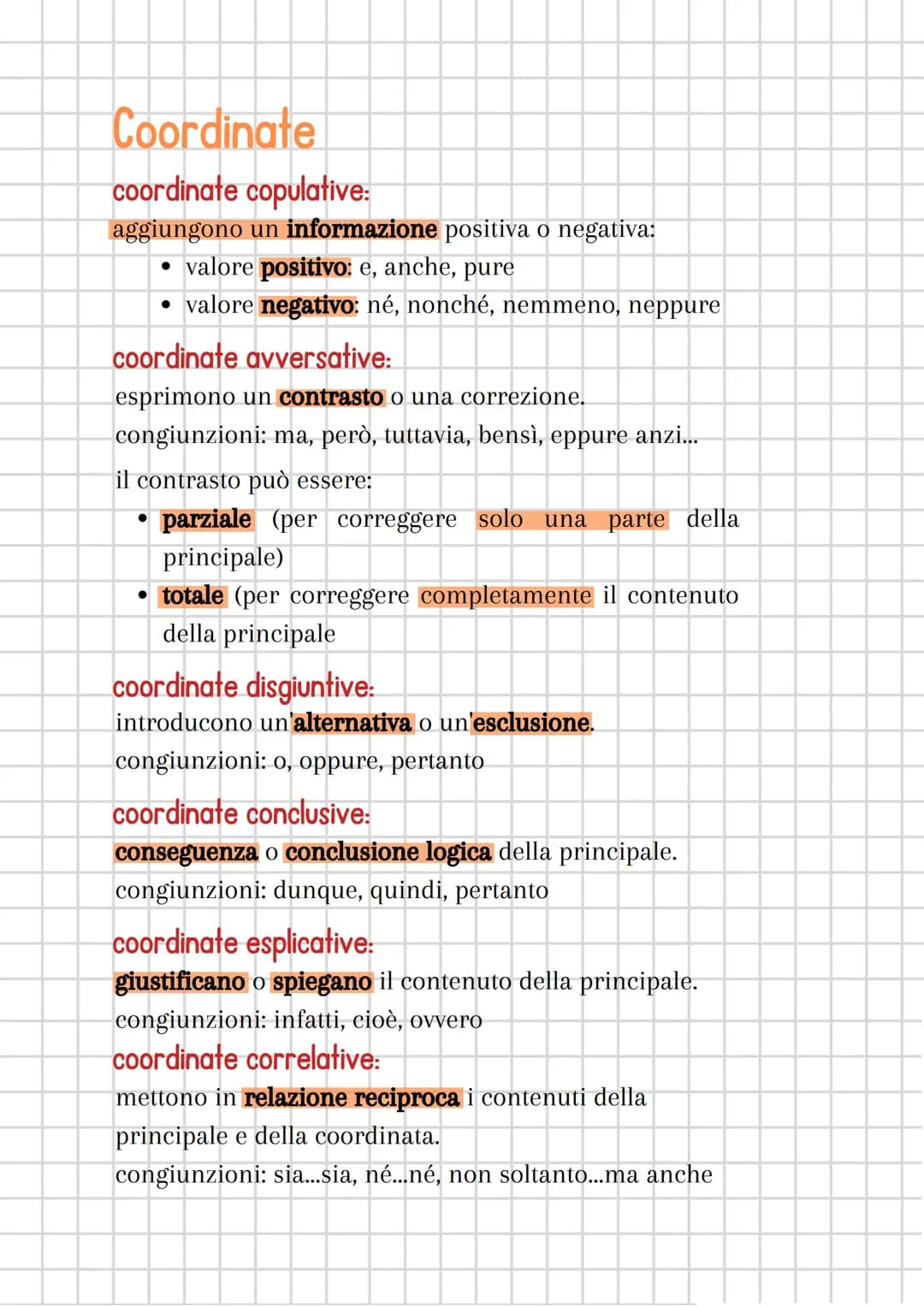 Analisi del periodo
• frasi con rapporto di coordinazione:
sono sullo stesso piano, hanno un significato autonomo
es. Ho precorso la stazion