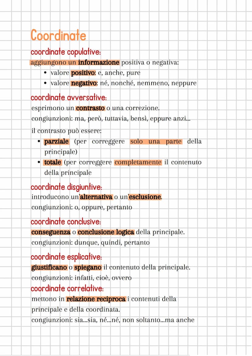 Analisi del periodo
• frasi con rapporto di coordinazione:
sono sullo stesso piano, hanno un significato autonomo
es. Ho precorso la stazion
