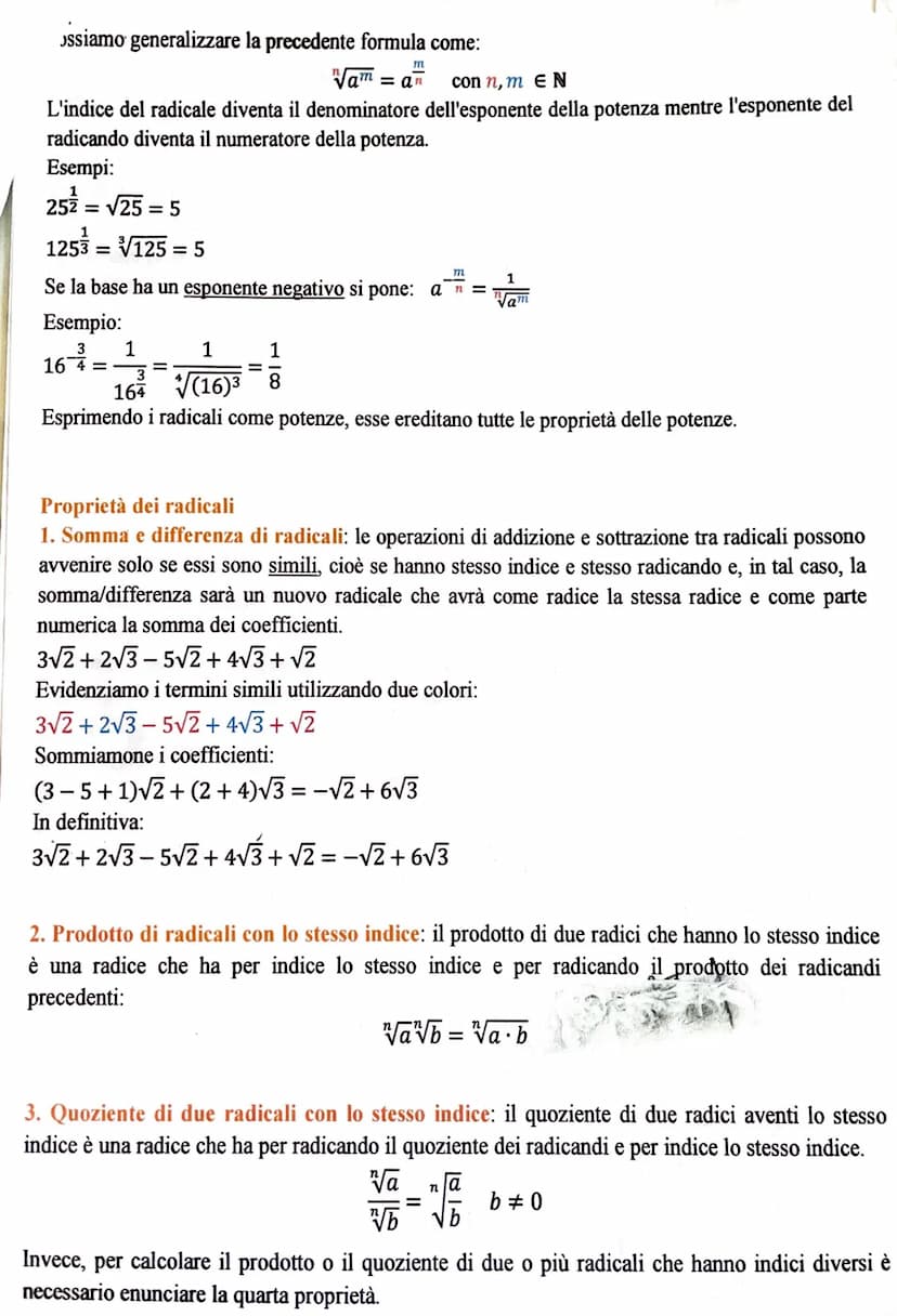 I RADICALI
Definizione di radicale
Per dare una definizione corretta di radicale di un numero, o radice n-esima di un numero reale a,
dobbia