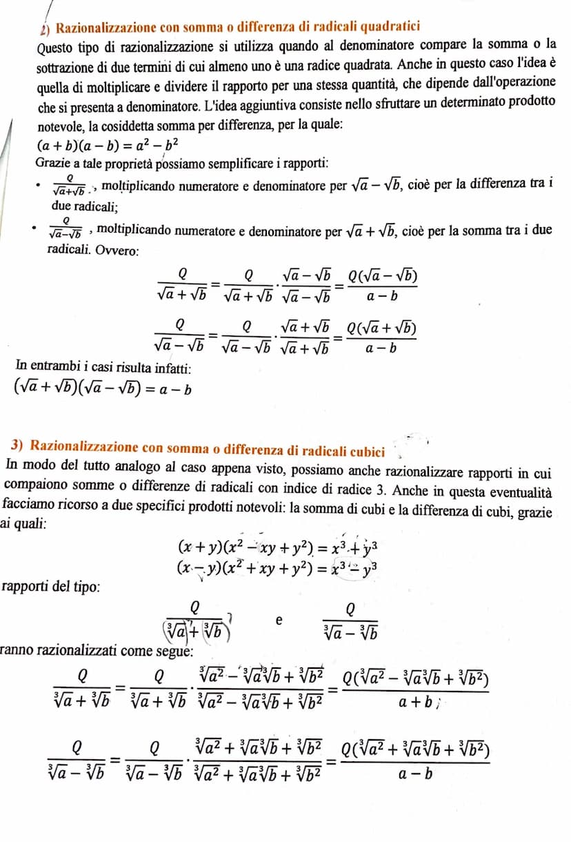 I RADICALI
Definizione di radicale
Per dare una definizione corretta di radicale di un numero, o radice n-esima di un numero reale a,
dobbia