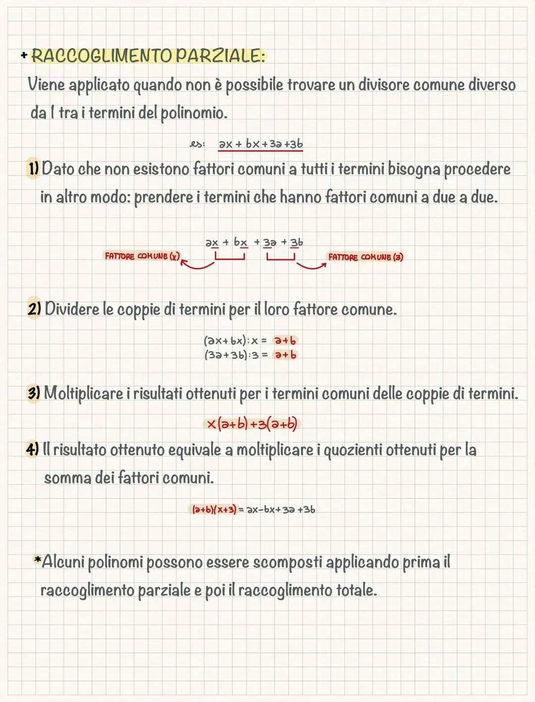 Metodi di scomposizione
Un polinomio è RIDUCIBILE se è possibile scriverlo in una forma con grado
minore, un polinomio che non possiede alcu