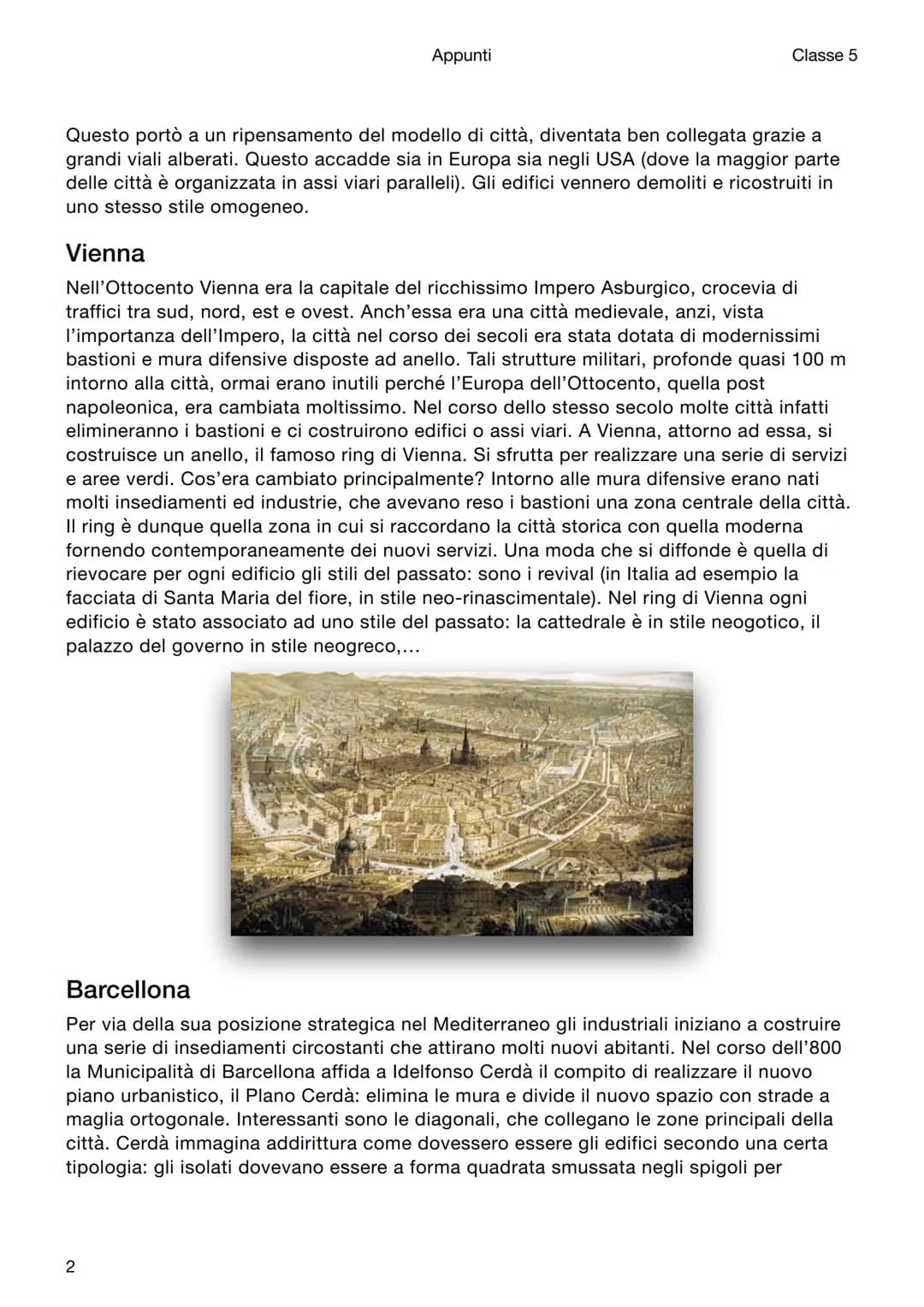 Storia dell'arte
Urbanistica
e
architettura dell'800
Appunti
1
Urbanistica
È il periodo della seconda rivoluzione industriale, iniziata dopo