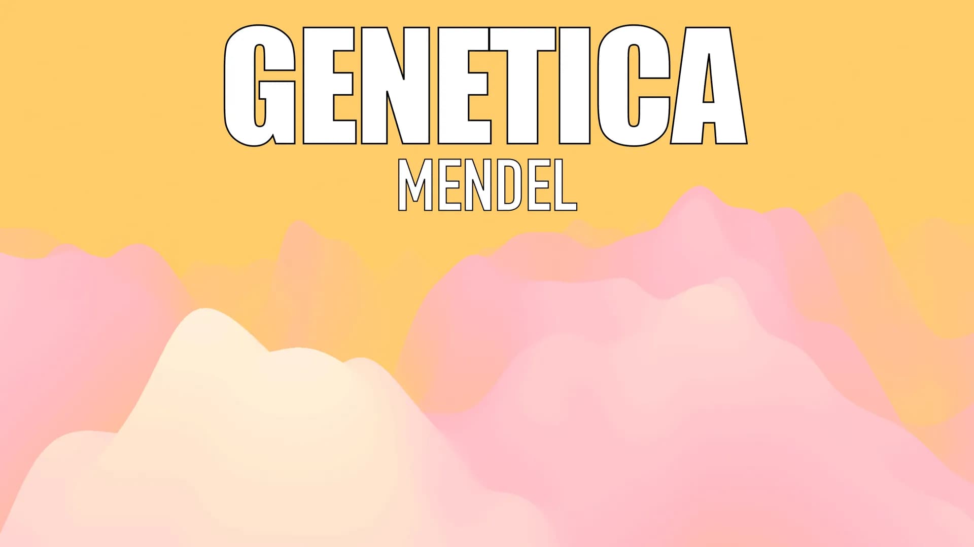 GENETICA
MENDEL MENDEL
tutte le sue scoperte
iniziano dall'osservanza
delle piante di pisello
padre della GENETICA
O
ereditarietà
presentava