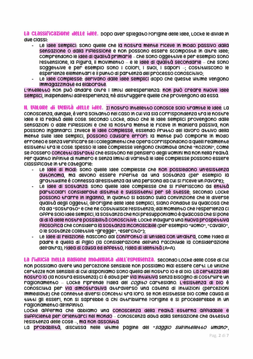 Filosofia empikista
I filosofi empiristi affermano che l'uomo non possa comprendere l'esistenza ultima
della realtà. Dunque, pongono un limi