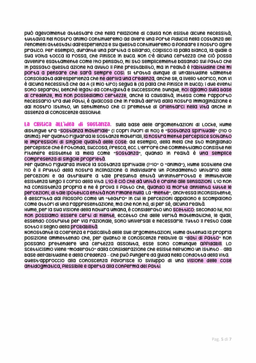 Filosofia empikista
I filosofi empiristi affermano che l'uomo non possa comprendere l'esistenza ultima
della realtà. Dunque, pongono un limi