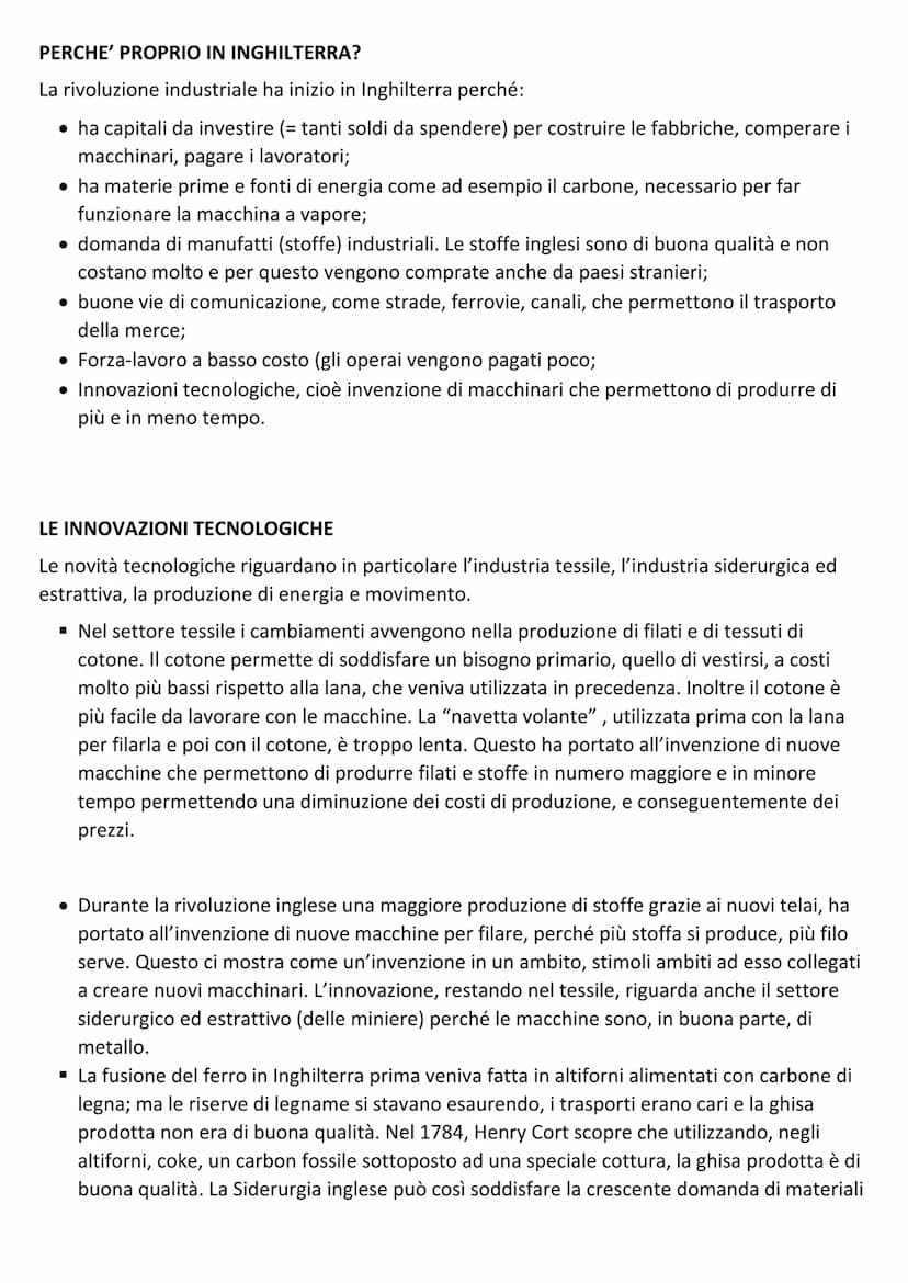 LA PRIMA RIVOLUZIONE INDUSTRIALE
CHE COS'È LA RIVOLUZIONE INDUSTRIALE?
Per rivoluzione industriale si intende l'insieme dei cambiamenti econ