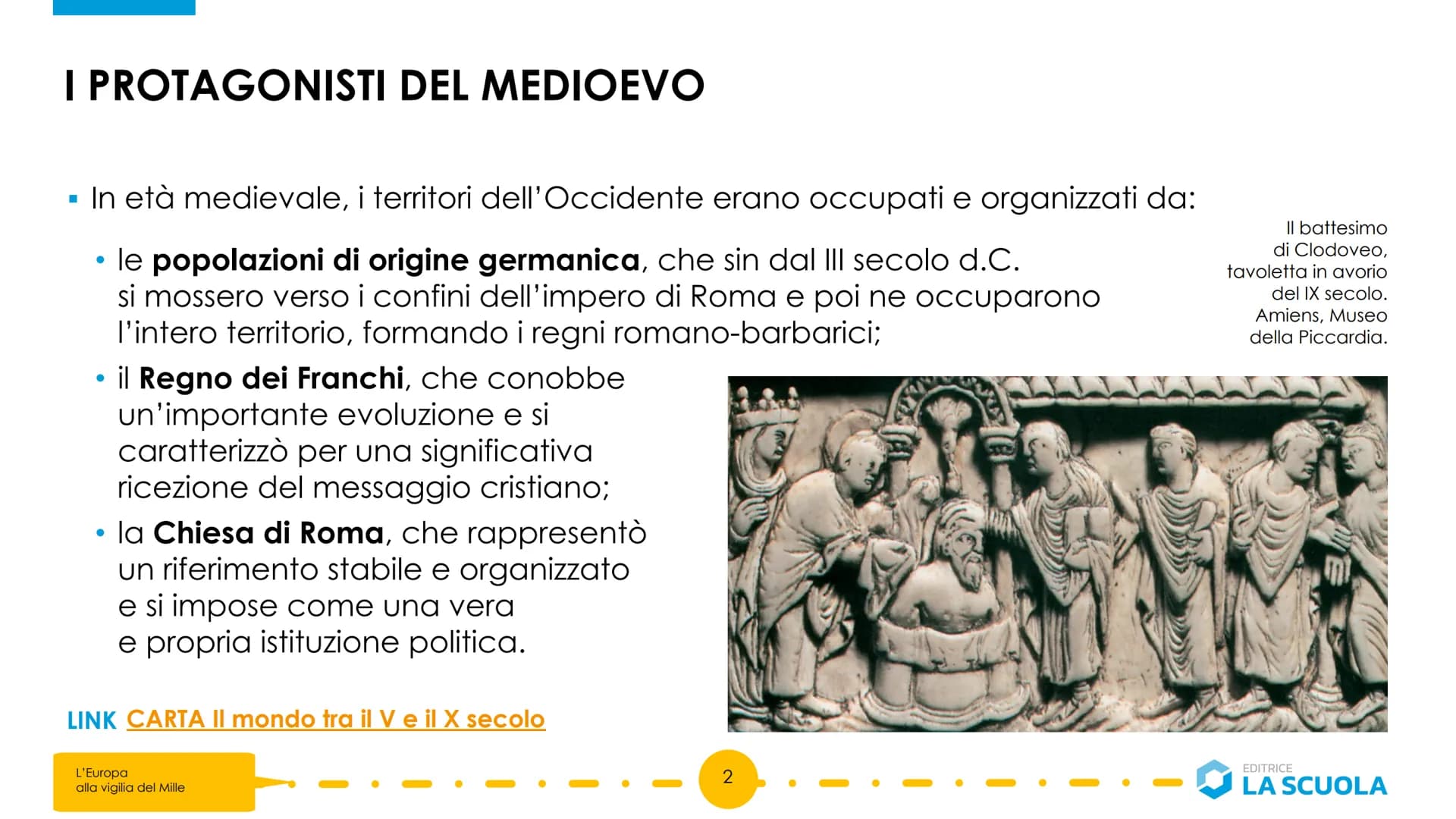 PERIODIZZAZIONE
▪ Medioevo = «età di mezzo>>
(epoca compresa tra l'età classica greco-romana e il Rinascimento).
■
Secondo la periodizzazion