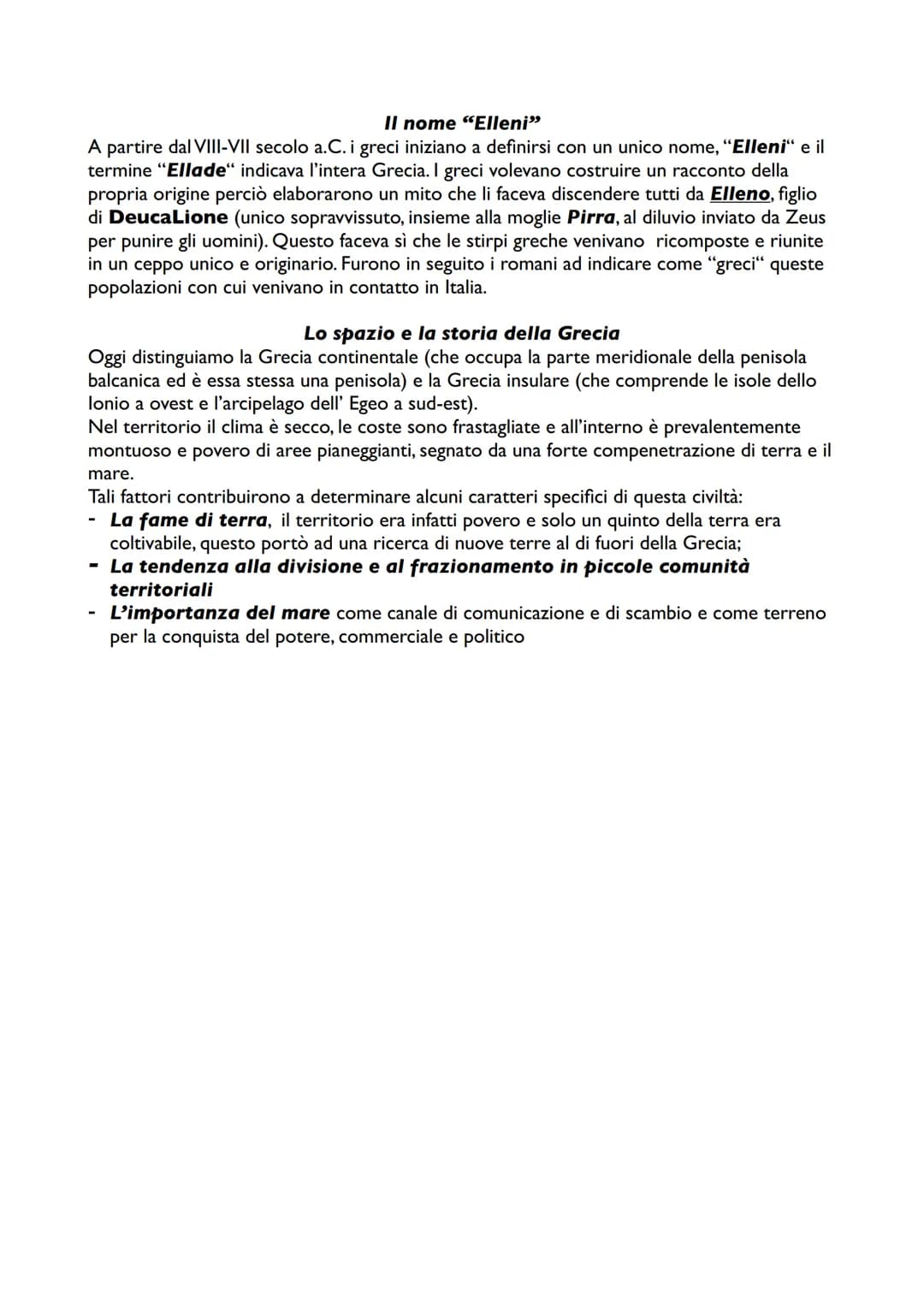 La Grecia e i Greci (dall'800 a.C.)
I
Gli Achei sottomisero tutta la penisola greca, le isole dell'Egeo e
I
Creta. Intorno al XIII secolo sc