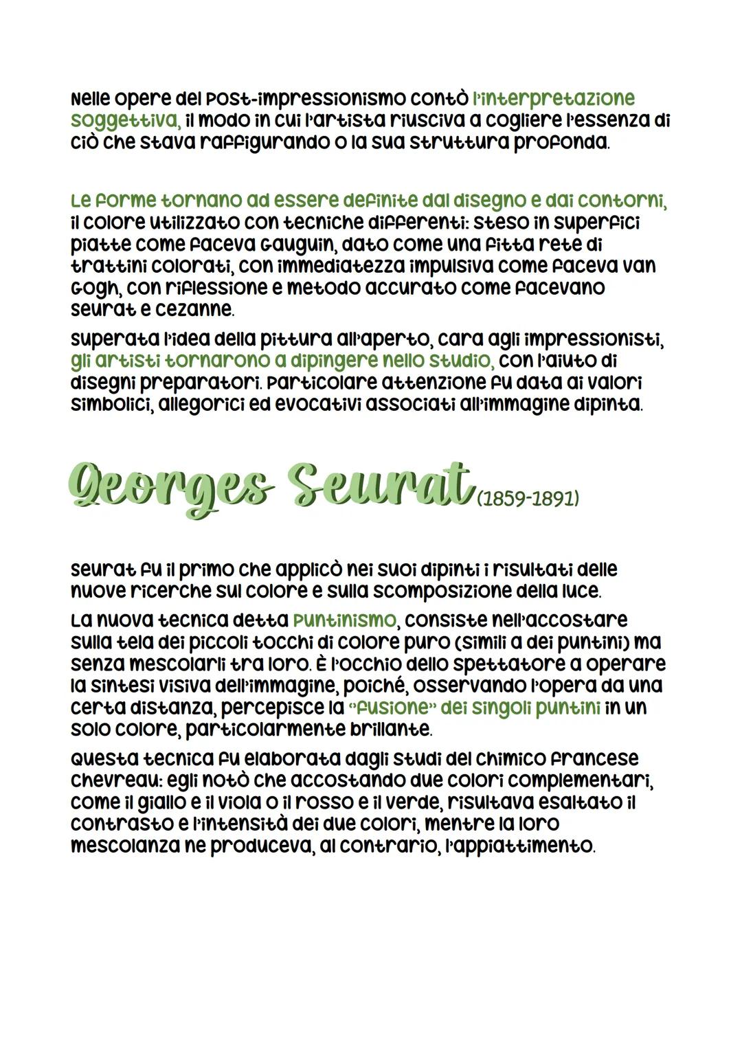 # Il Post-impressionismo

Nel 1886 si organizzò a Parigi l'ultima mostra collettiva degli
impressionisti, che evidenziò la crisi del gruppo,