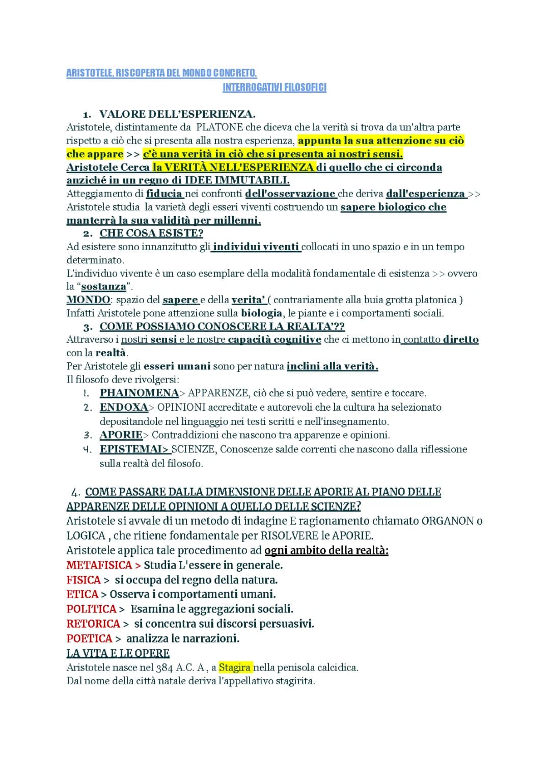 ARISTOTELE