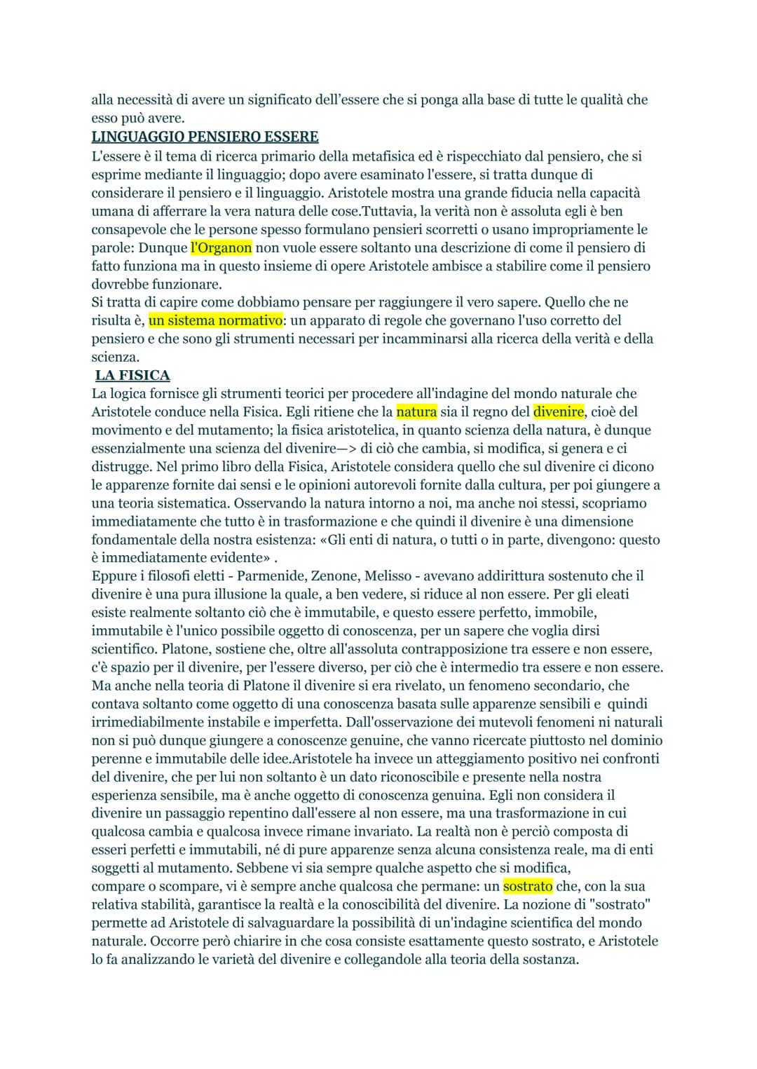 ARISTOTELE, RISCOPERTA DEL MONDO CONCRETO.
INTERROGATIVI FILOSOFICI
1. VALORE DELL'ESPERIENZA.
Aristotele, distintamente da PLATONE che dice