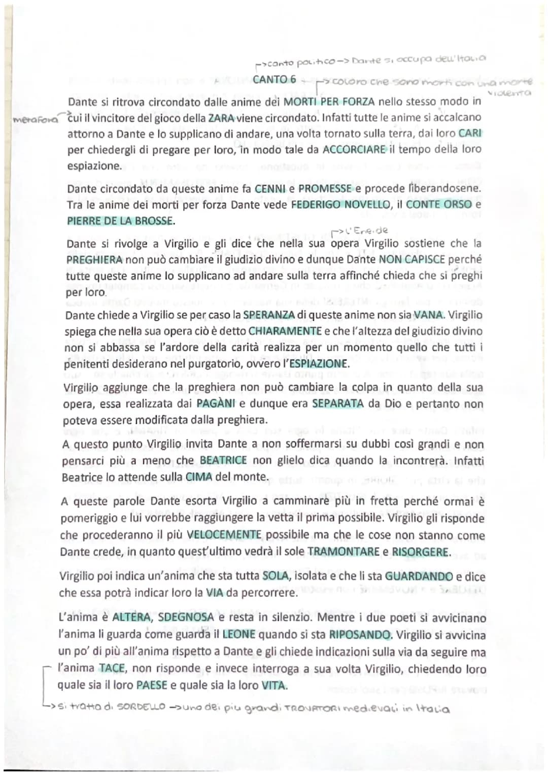 ->canto politico-> Dante si occupa dew' Italia
CANTO 6-
-> coloro che sono morti con una morte
violenta
русоко
Dante si ritrova circondato d