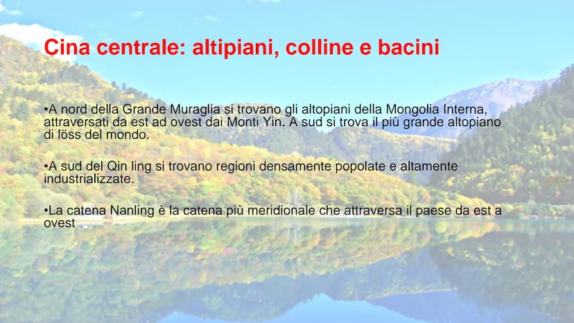 LA CINA CONOSCIAMO MEGLIO LA CINA
Dimensioni: 9.650.000 kmq (terzo paese più grande le mondo)
Popolazione: 1,357 miliardi di abitanti (primo