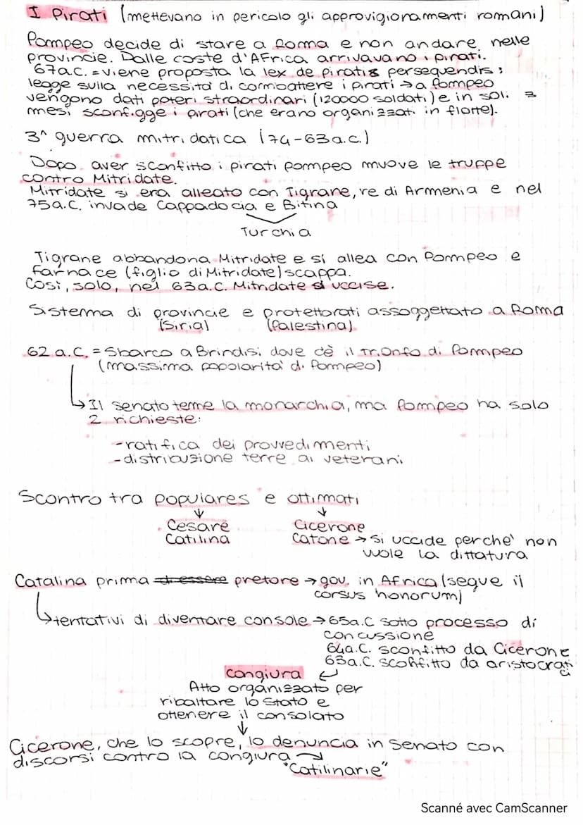POMPEO E CRASSO
Crasso e uno dei tanti generali di Silla insieme a
Pompeo
po
segnale di crisi a Roma:
rivolta di Sertorio (80 a.c.) in Spagn
