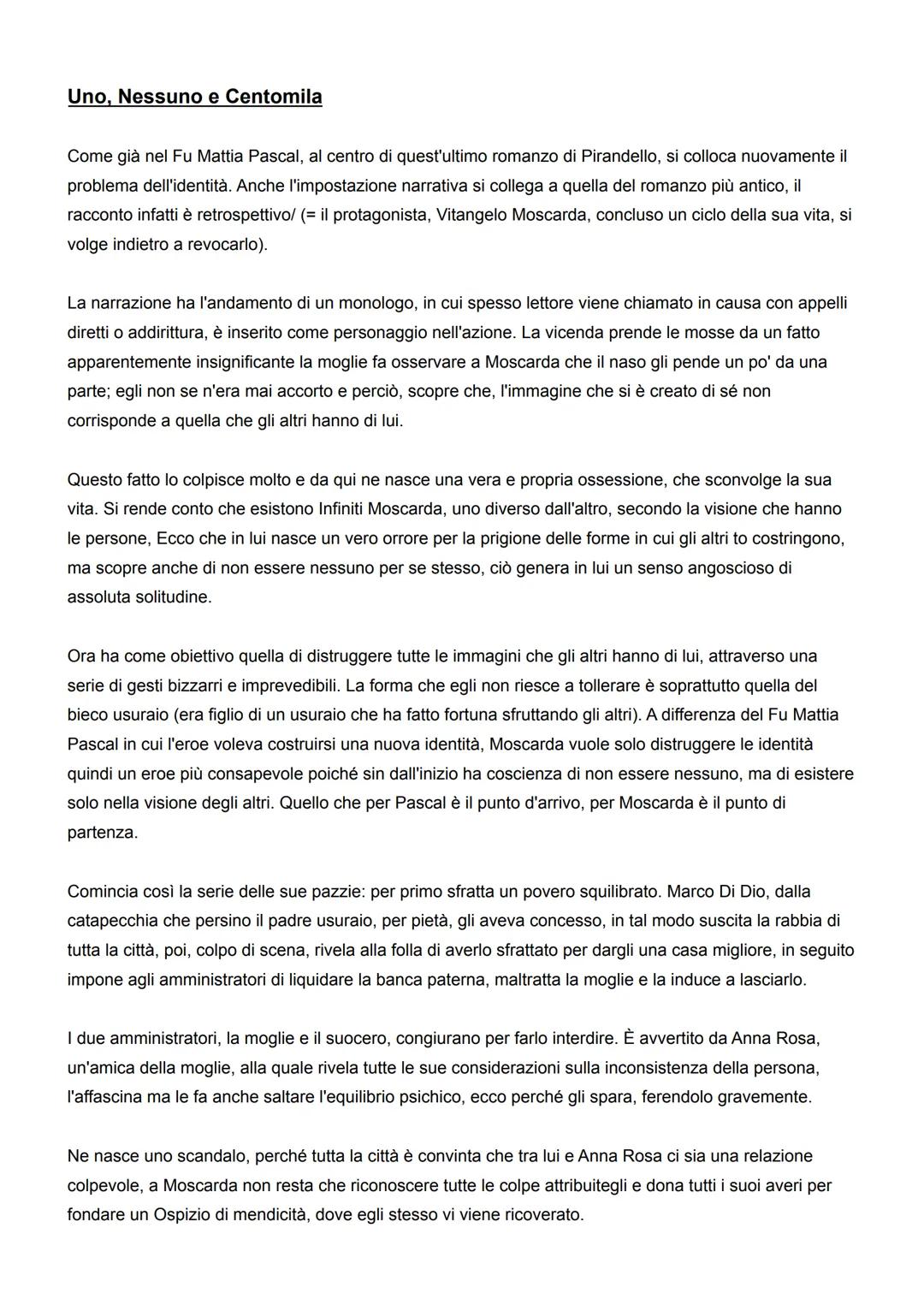 LUIGI PIRANDELLO
Pirandello è tra le voci più rappresentative del primo Novecento, di cui interpreta la crisi delle certezze
positivistiche.