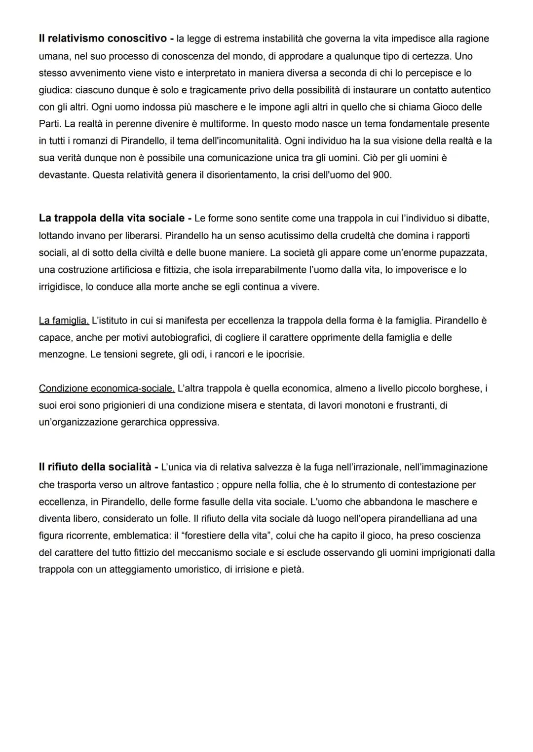 LUIGI PIRANDELLO
Pirandello è tra le voci più rappresentative del primo Novecento, di cui interpreta la crisi delle certezze
positivistiche.