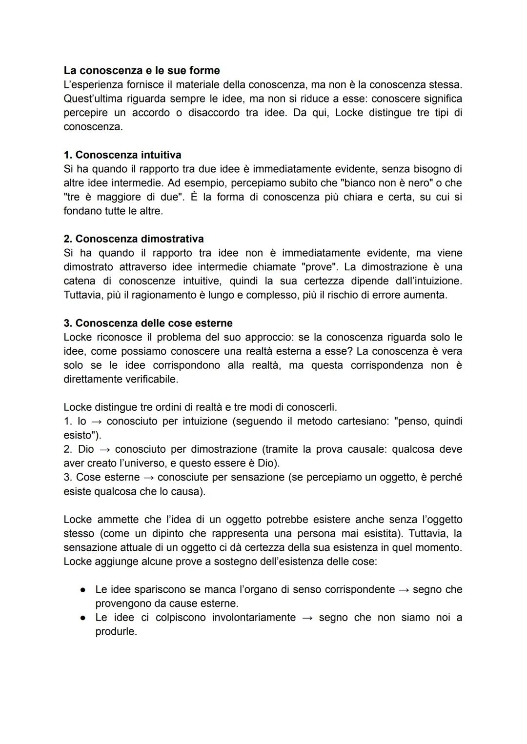 # Locke

La vita

Locke nacque nel 1632, visse in un periodo turbinoso della storia inglese, segnato
dalla prima rivoluzione e dalla decapit