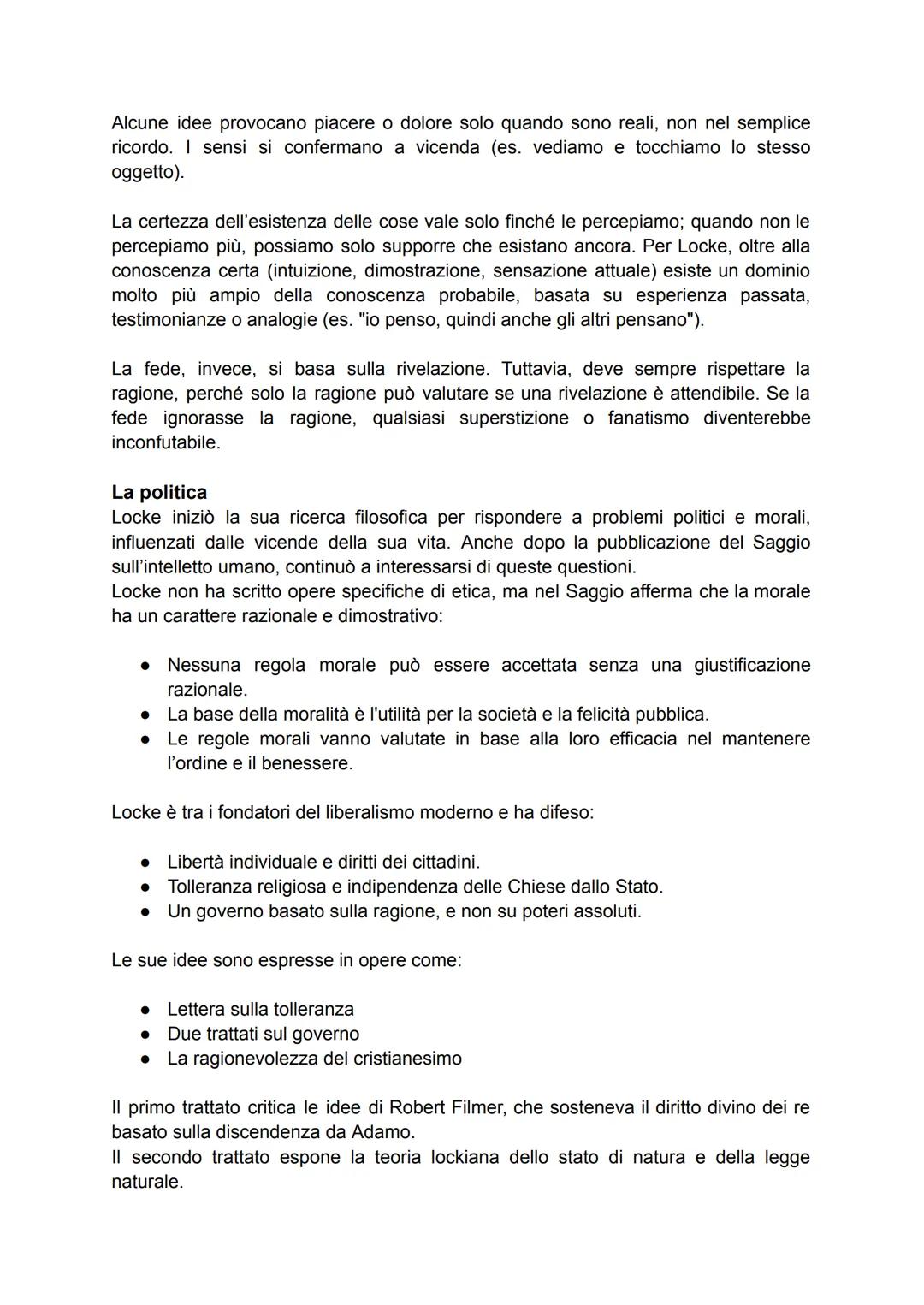 # Locke

La vita

Locke nacque nel 1632, visse in un periodo turbinoso della storia inglese, segnato
dalla prima rivoluzione e dalla decapit