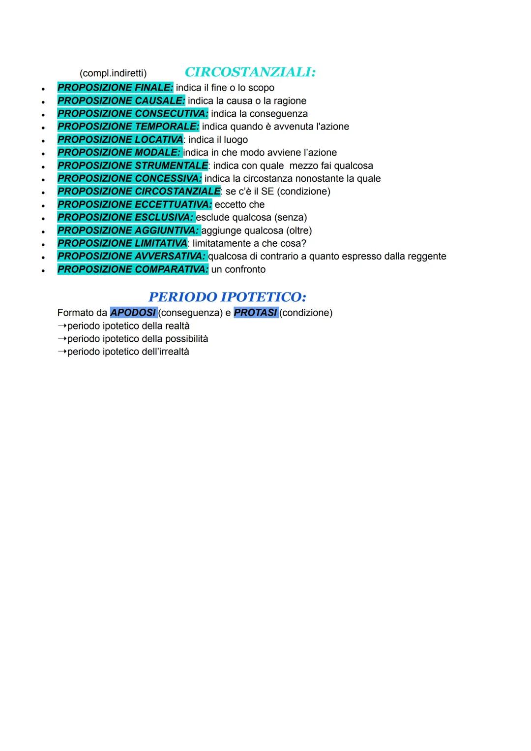 ANALISI DEL PERIODO
PRINCIPALE 2
● INDIPENDENTE
● INFORMATIVA: informa su qualcosa
● VOLITIVA: esprime la volontà
DESIDERATIVA: esprime un d