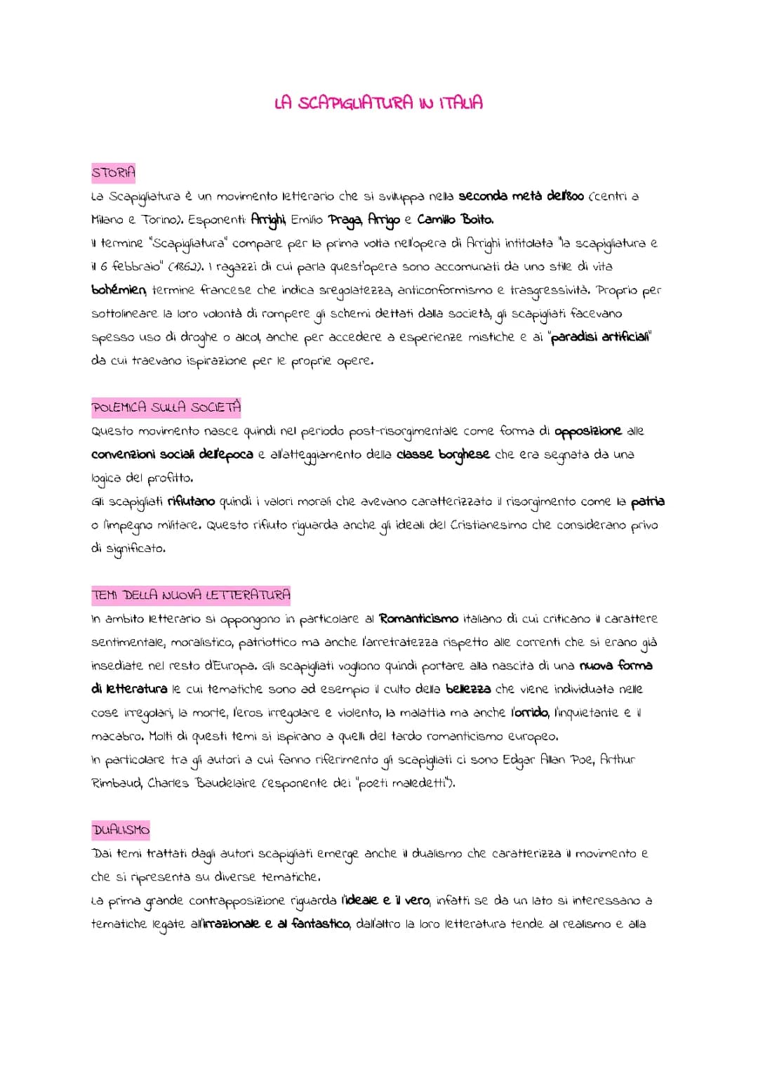 La Scapigliatura in Italia: Riassunto e Opere Principali