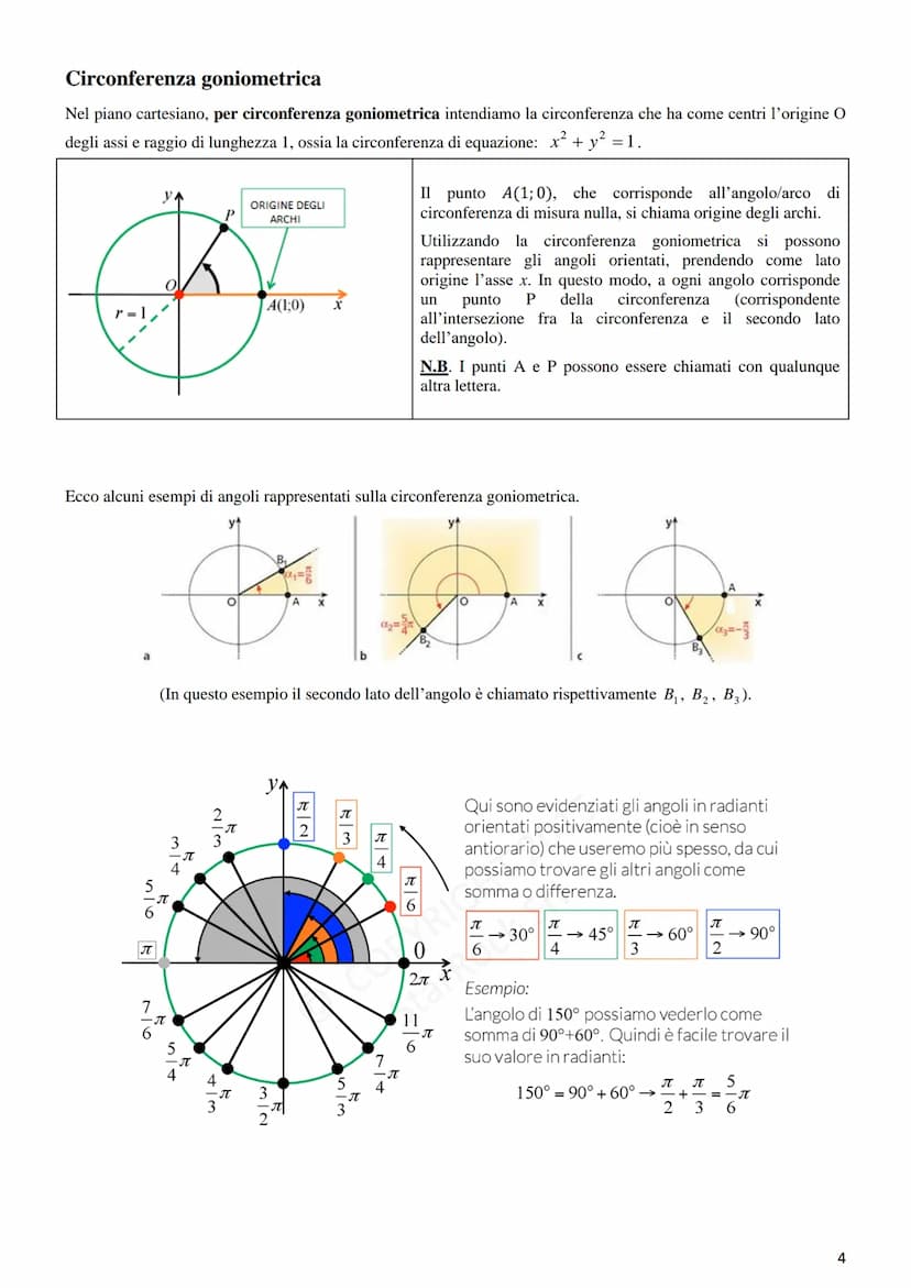 GONIOMETRIA
La Goniometria è quella parte della Matematica che si occupa della misura degli angoli e delle relative funzioni.
La Trigonometr