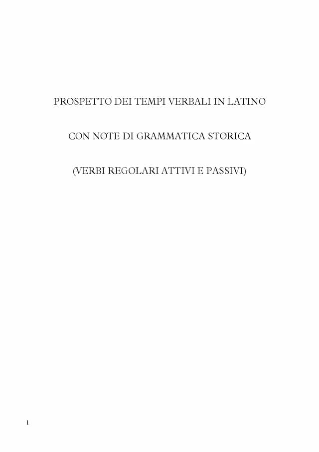 Know Tempi verbali in latino thumbnail