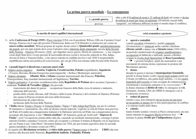 La prima guerra mondiale - I fatti: 1914-1916
1914
La guerra si svolge su tre
fronti:
sul fronte occidentale,
attraverso
l'invasione del Bel