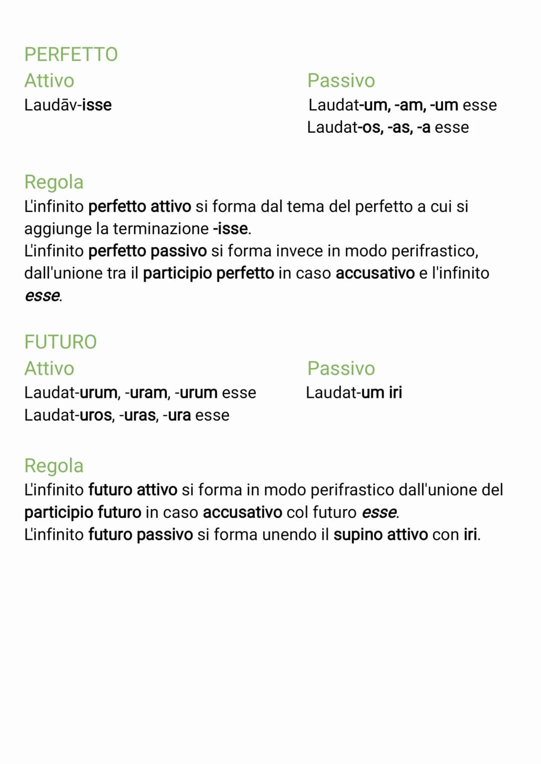 TABELLA VERBI PRIMA CONIUGAZIONE
INDICATIVO
PRESENTE
Attivo
Laud-o
Laud-as
Laud-at
Laud-āmus
Laud-ātis
Laud-ant
Regola
L'indicativo presente