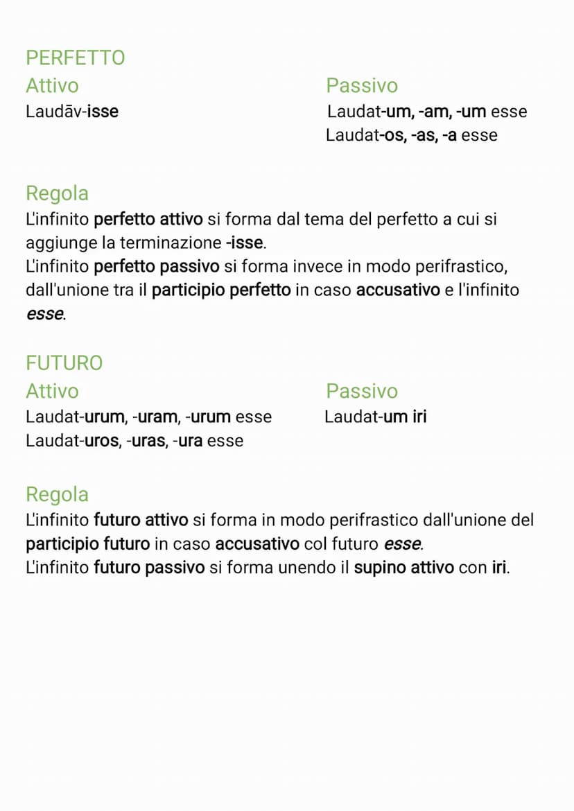 TABELLA VERBI PRIMA CONIUGAZIONE
INDICATIVO
PRESENTE
Attivo
Laud-o
Laud-as
Laud-at
Laud-āmus
Laud-ātis
Laud-ant
Regola
L'indicativo presente