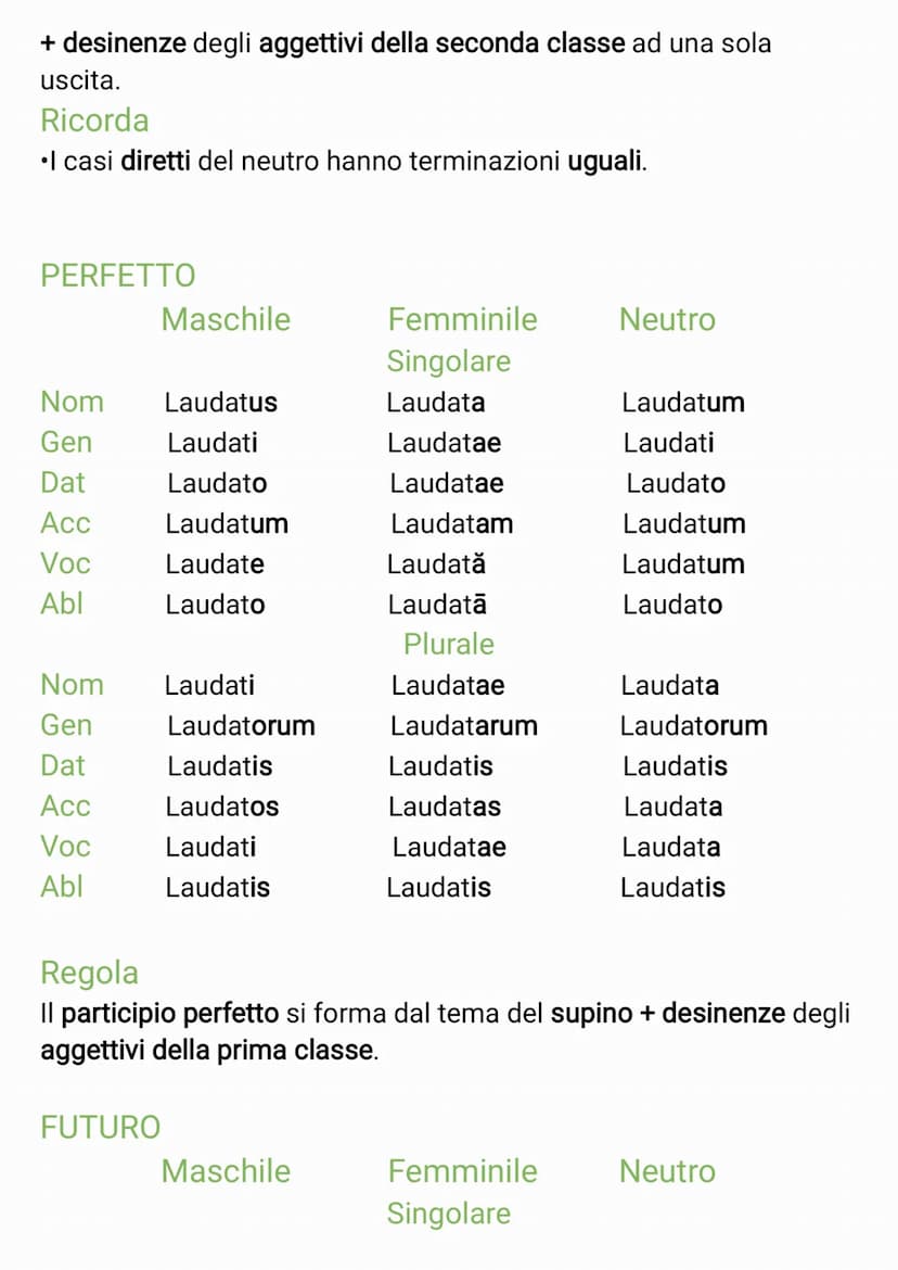 TABELLA VERBI PRIMA CONIUGAZIONE
INDICATIVO
PRESENTE
Attivo
Laud-o
Laud-as
Laud-at
Laud-āmus
Laud-ātis
Laud-ant
Regola
L'indicativo presente