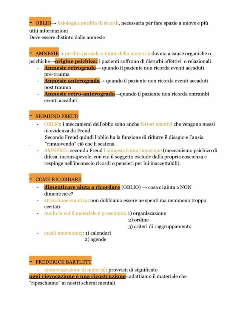 La memoria
ATTENZIONE-processo cognitivo secondo il quale siamo in grado di
selezionare alcuni stimoli provenienti dall'esterno, ignorandone