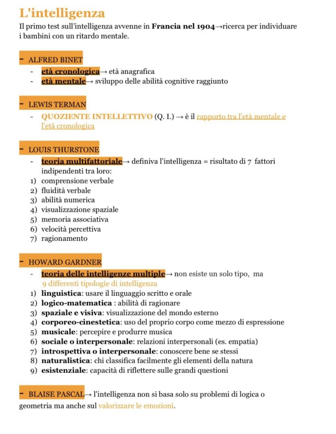 La memoria
ATTENZIONE-processo cognitivo secondo il quale siamo in grado di
selezionare alcuni stimoli provenienti dall'esterno, ignorandone
