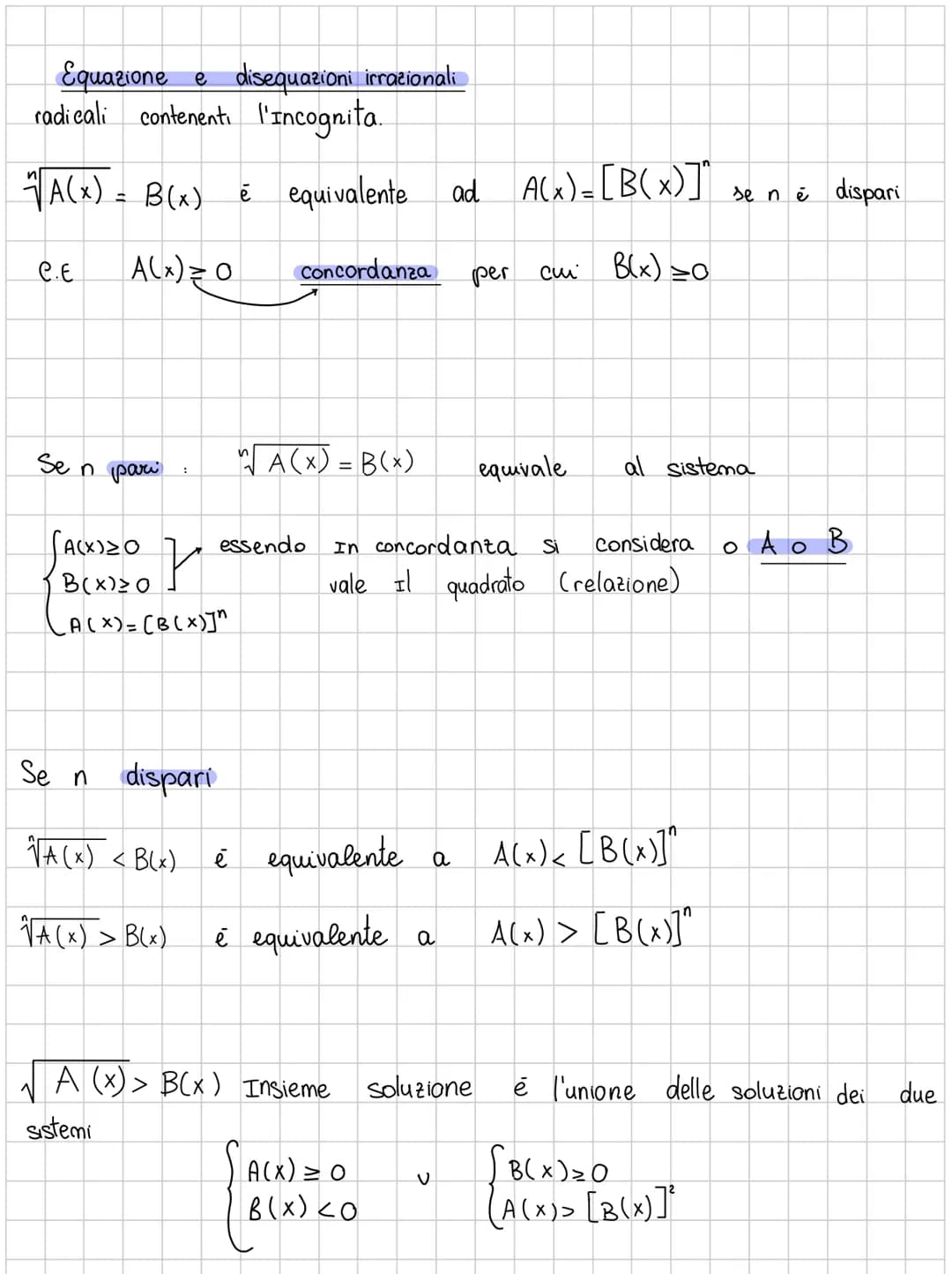 Disequazioni
una disequazione ē una disuguaglianza In
letterali per
Grado è di P(x)
=
Può essere:
O numerica: Se
cui
le quali cerchiamo I va