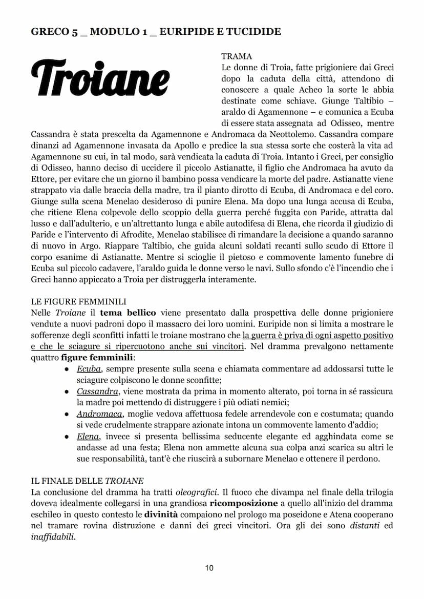 GRECO 5
MODULO 1 EURIPIDE E TUCIDIDE
Euripide
VITA E BIOGRAFIA
Sono pochi dati biografici sicuri su euripide. Egli nacque a Salamina nell'an