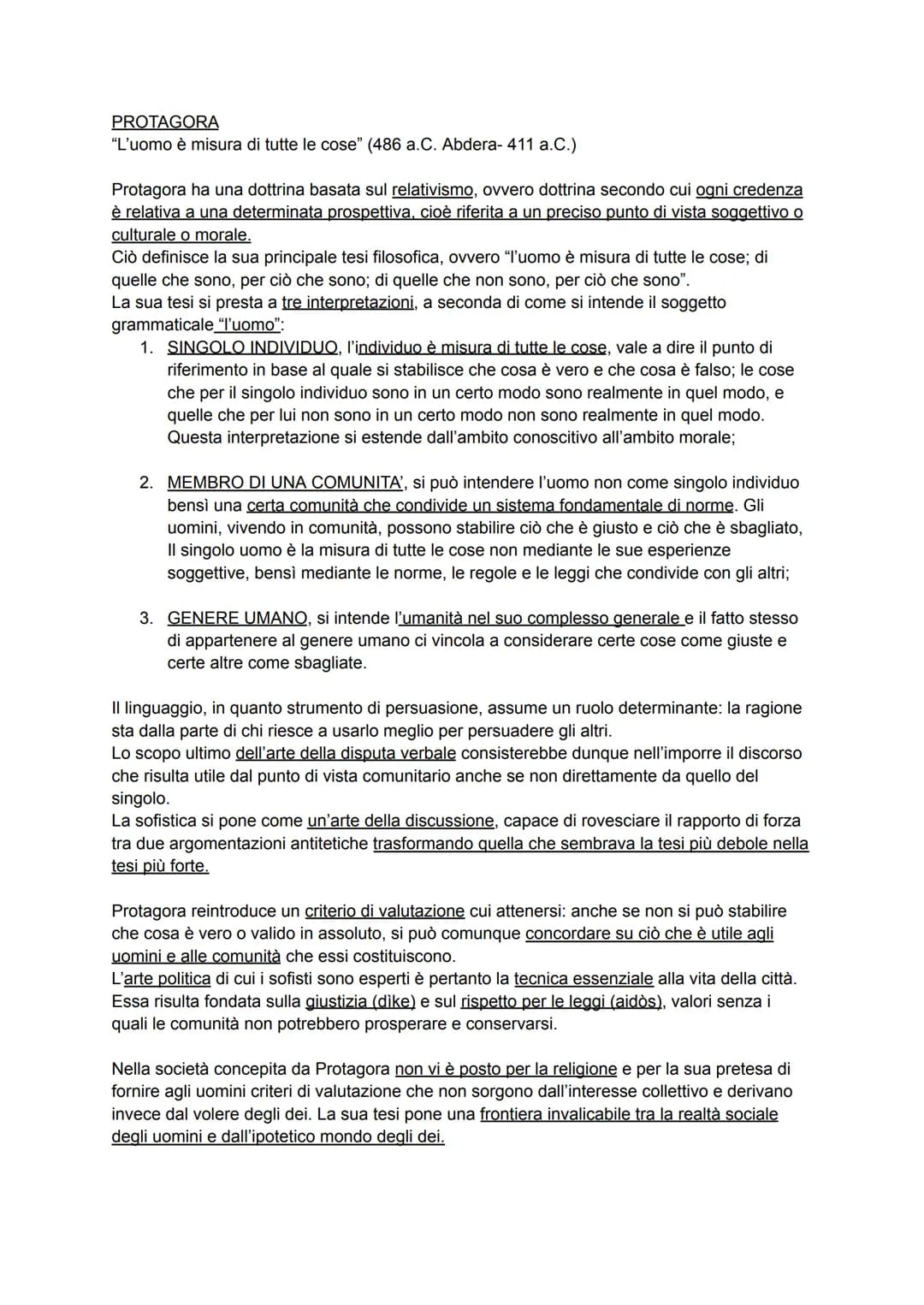 Nell'Atene di Pericle (V secolo) ogni cittadino è in linea di principio padrone del proprio
destino, indipendentemente dalla sua origine e d