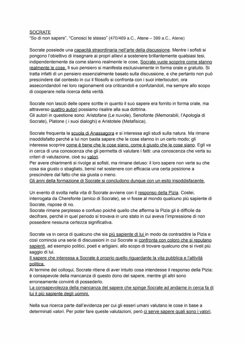 Nell'Atene di Pericle (V secolo) ogni cittadino è in linea di principio padrone del proprio
destino, indipendentemente dalla sua origine e d
