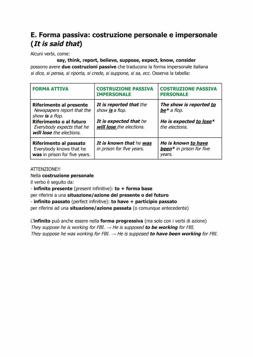 ●
●
●
A. Forma passiva: present simple e past simple
Forma passiva: be + participio passato del verbo principale (+by+ agente)
●
La forma pa