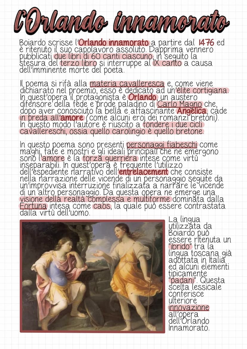 Matteo Maria Bolando
LA VITA
Matteo Maria Boiardo nacque nel 1441 a
Scandiano, feudo appartenuto alla sua
famiglia presso Reggio Emilia. All
