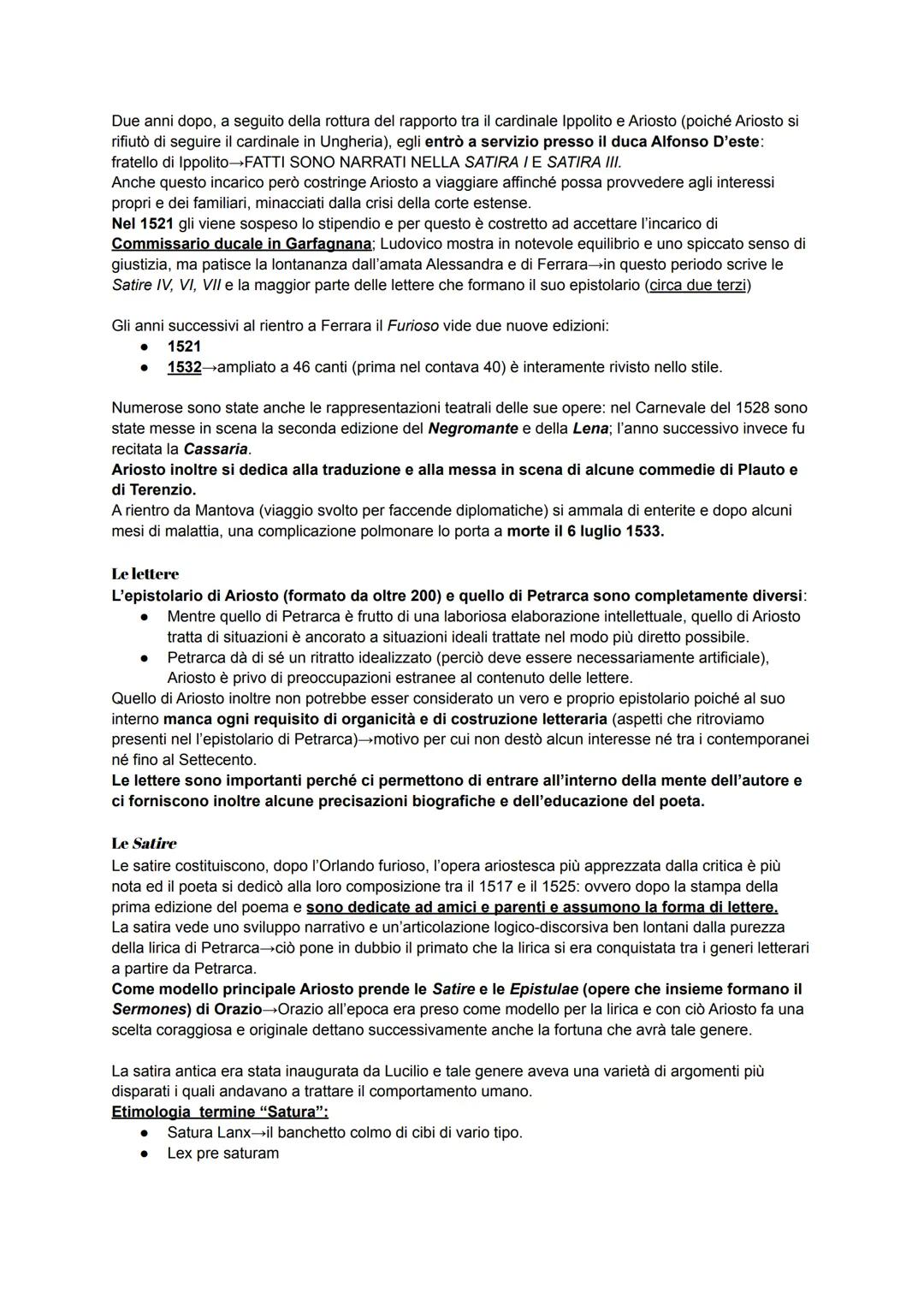 Introduzione
Ariosto, insieme a Machiavelli, è uno dei principali scrittori rappresentativi del Rinascimento
italiano: un'incarnazione più g