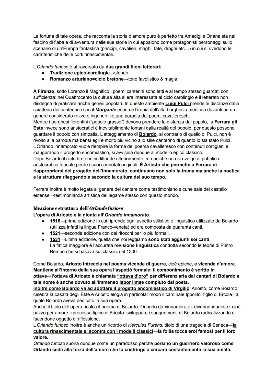 Introduzione
Ariosto, insieme a Machiavelli, è uno dei principali scrittori rappresentativi del Rinascimento
italiano: un'incarnazione più g