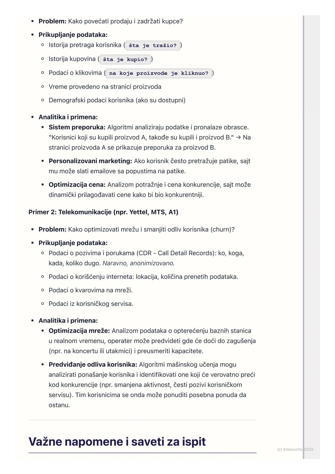 # Big Data i analitika podataka

Uvod u Big Data

Koncept Big Data se odnosi na ogromne, složene skupove podataka koje
tradicionalni softver