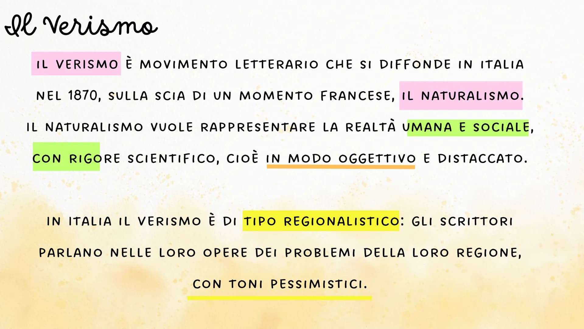 Il Verismo
IL VERISMO È MOVIMENTO LETTERARIO CHE SI DIFFONDE IN ITALIA
NEL 1870, SULLA SCIA DI UN MOMENTO FRANCESE, IL NATURALISMO.
IL NATUR